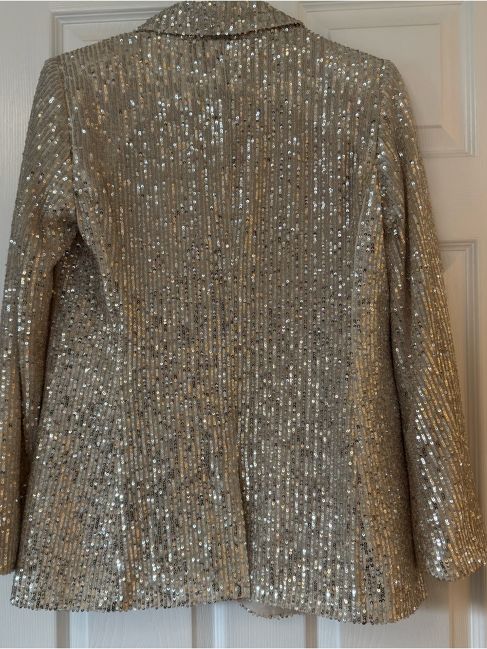 LOFT Ivory Sequin Blazer Jacket - Picture 4 of 10